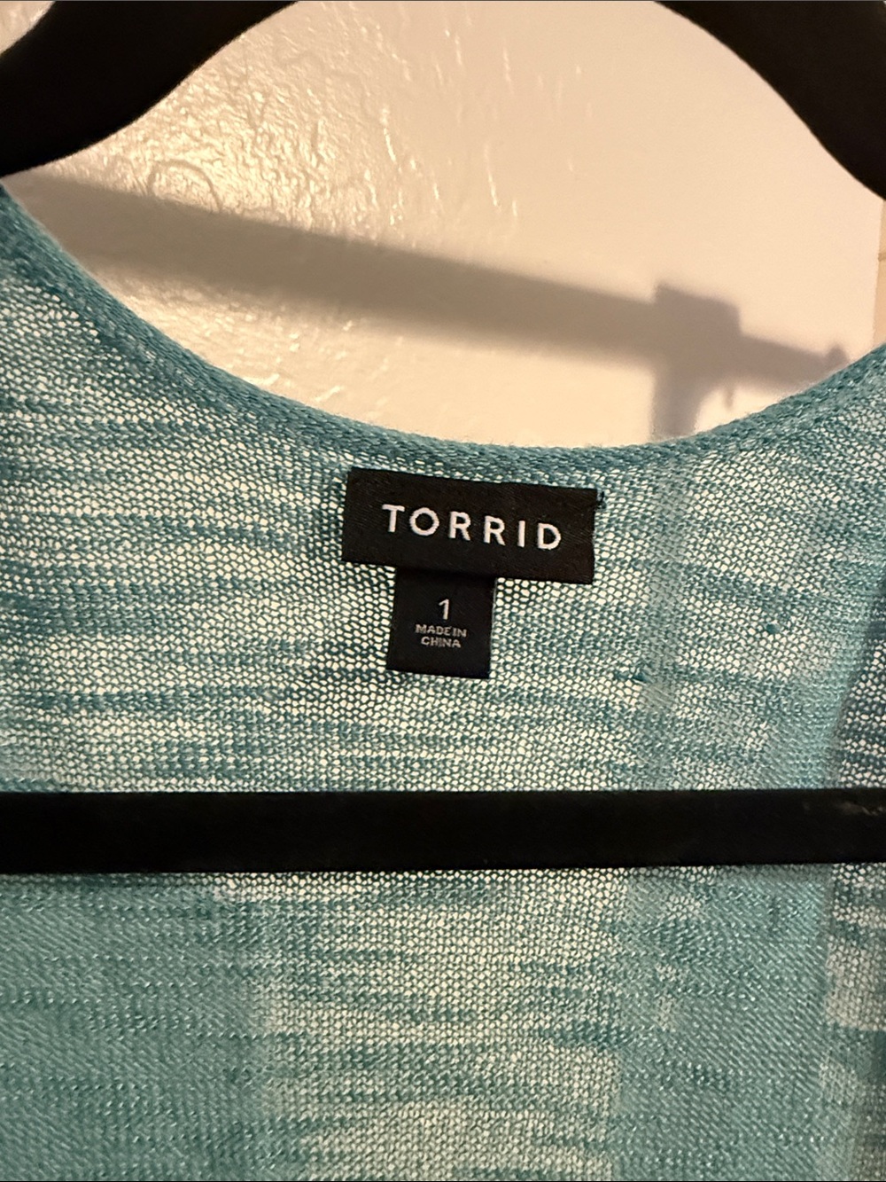 torrid Aqua Open-Front Lightweight Draped Cardigan - Picture 3 of 4
